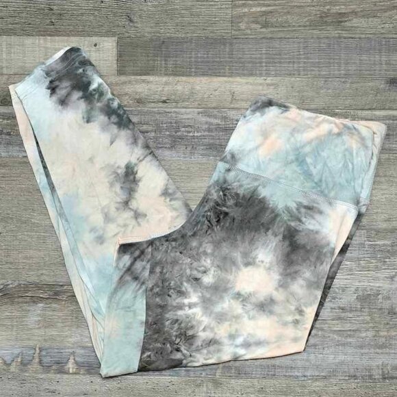 NWOT Wallflower Peach & Mint Marble Tie Dye Yoga Pants Leggings 1X Orig$50+Tax - Picture 4 of 6